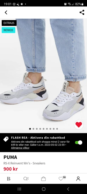 Puma snickers - Storlek 39 fotlängd 25cm. Känns mer som 38.5. Använd en gång p.g.a.fel storlek  