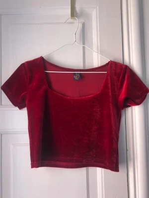 Crop top sammet - jättesöt topp i sammet från beyond retro, knappt använd 