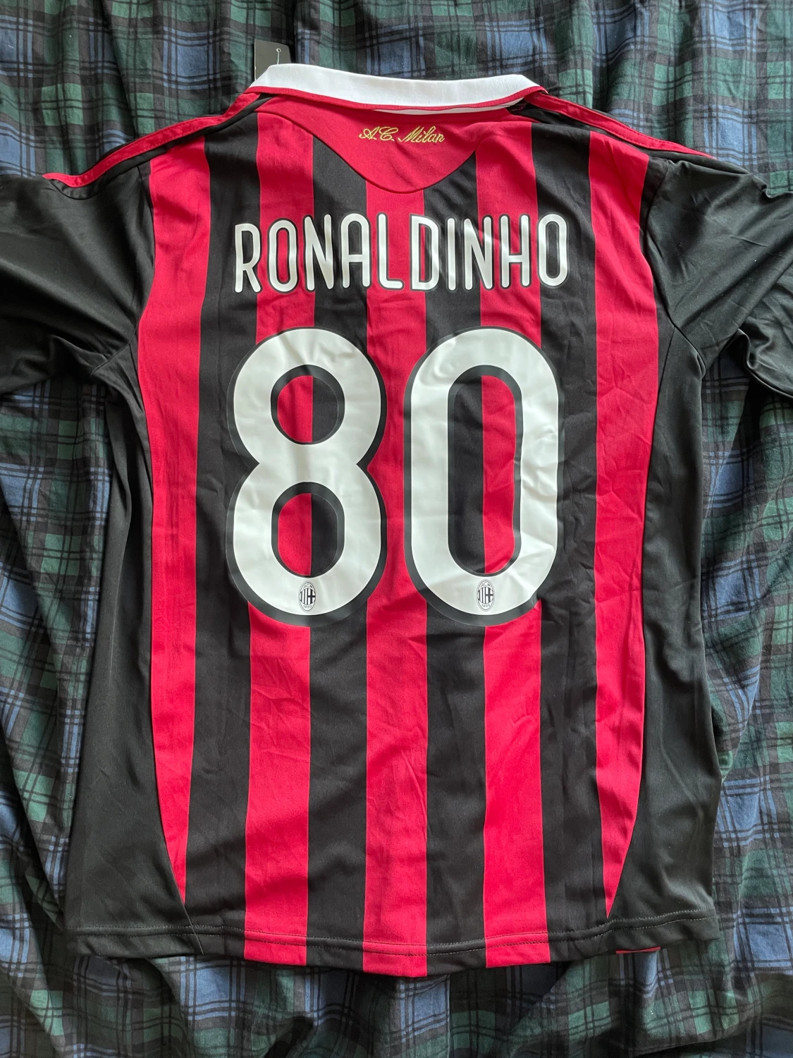 AC MILAN 09/10 LONG SLEEVE JERSEY RONALDINHO  - 90