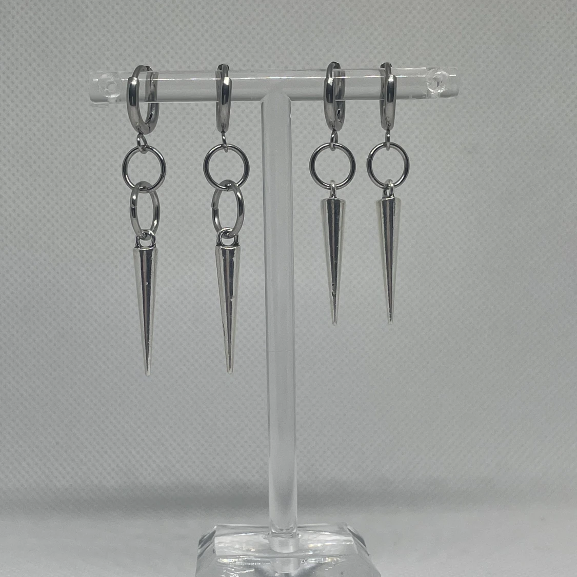 Long stud earrings sett