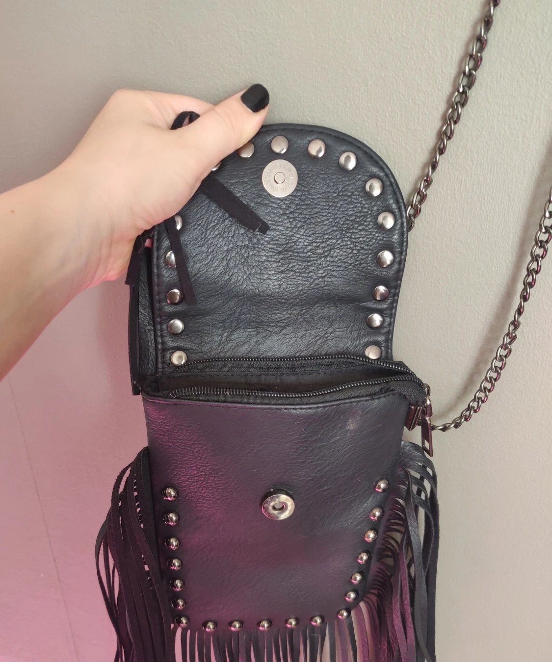 Fransväska boho hippie rocker festival  - 91