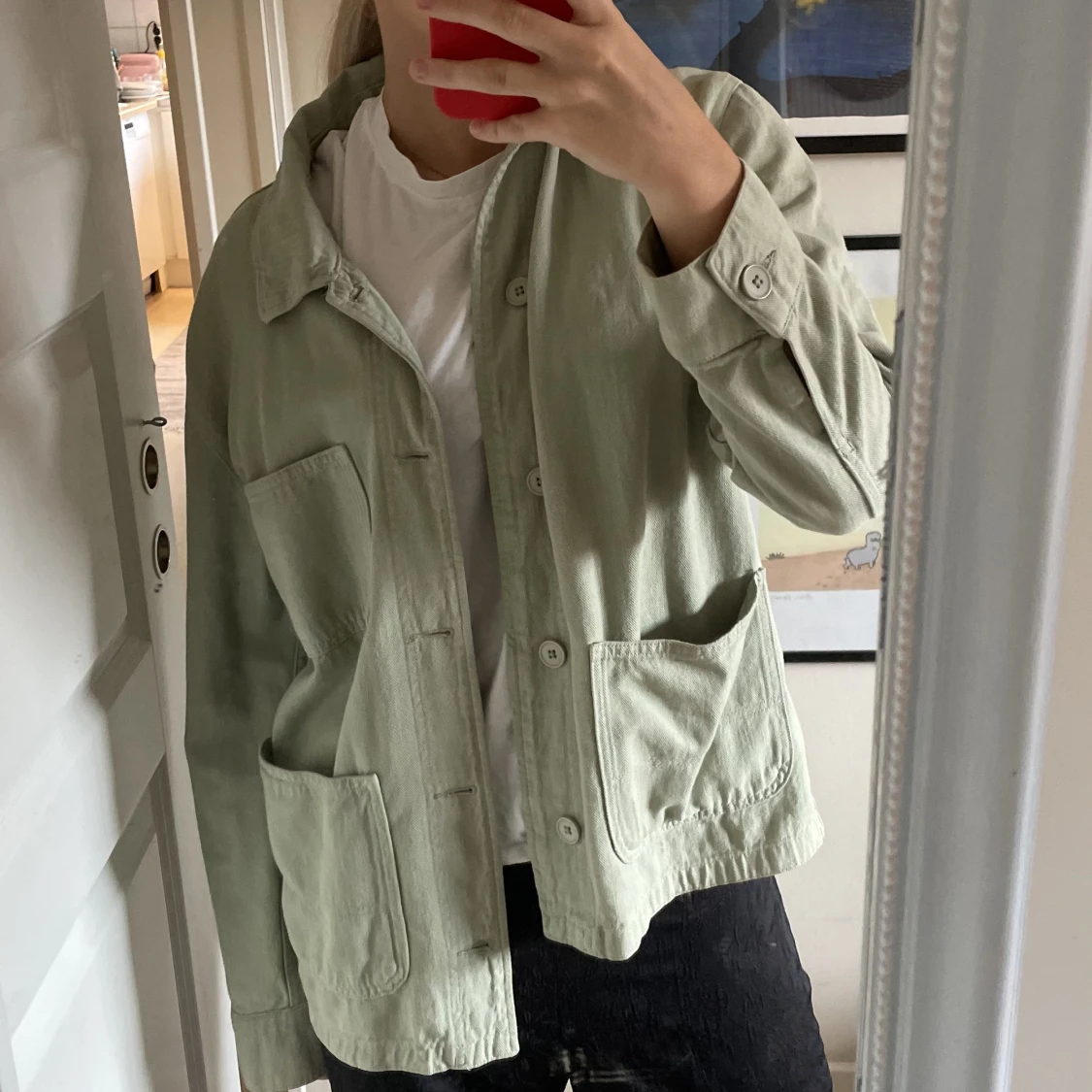 Grön jeansjacka - 90