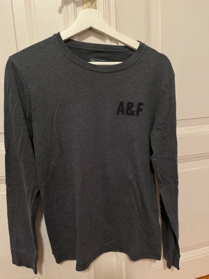 Långärmad tröja från abercrombie & fitch - En långärmad mörkgrå tröja från abercrombie & fitch! Den är i bra skick och i storlek Xs för män🙌