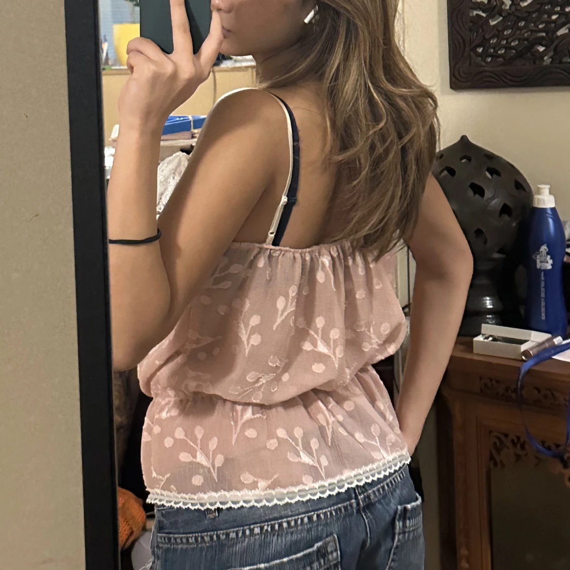 Genomskinligt topp - 90