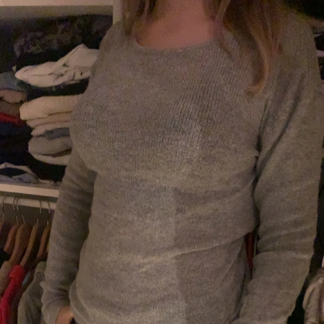 Stickat långärmad  - 90