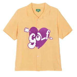 Golf Wang Orange skjorta WINTER 2019 - Orange Golf Wang skjorta med lila sammetstryck från WINTER 2019. Knappt använd och i superfint skick utan några tecken på användning eller skador! 