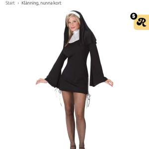 nunna kostym där klänning och huvudbonad ingår som är perfekt nu till halloween! köpt för 460 och kan gå ner i pris vid snabb affär. pm för bilder :) <3 