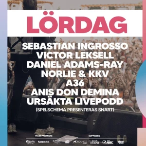 Summer on biljetter  - Vi är två stycken som gärna hade velat byta våra Summer On biljetter  från lördagen till fredagen istället ❤️ I dessa biljetterna ingår det även tillträde till Edvin och Johannas livepodd. Biljetterna kan även säljas för ett bra pris. Pris kan diskuteras  