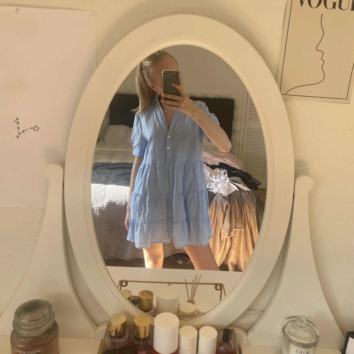 Ljusblå zara klänning - 90