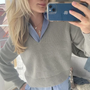 Stickad tröja - Fin ljusgrön stickadtröja i ull från hm