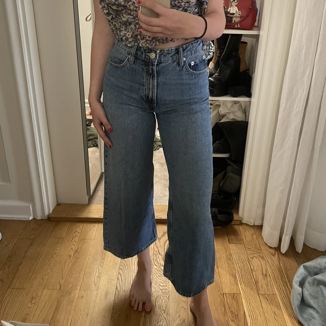 Zara högmidjade jeans 
