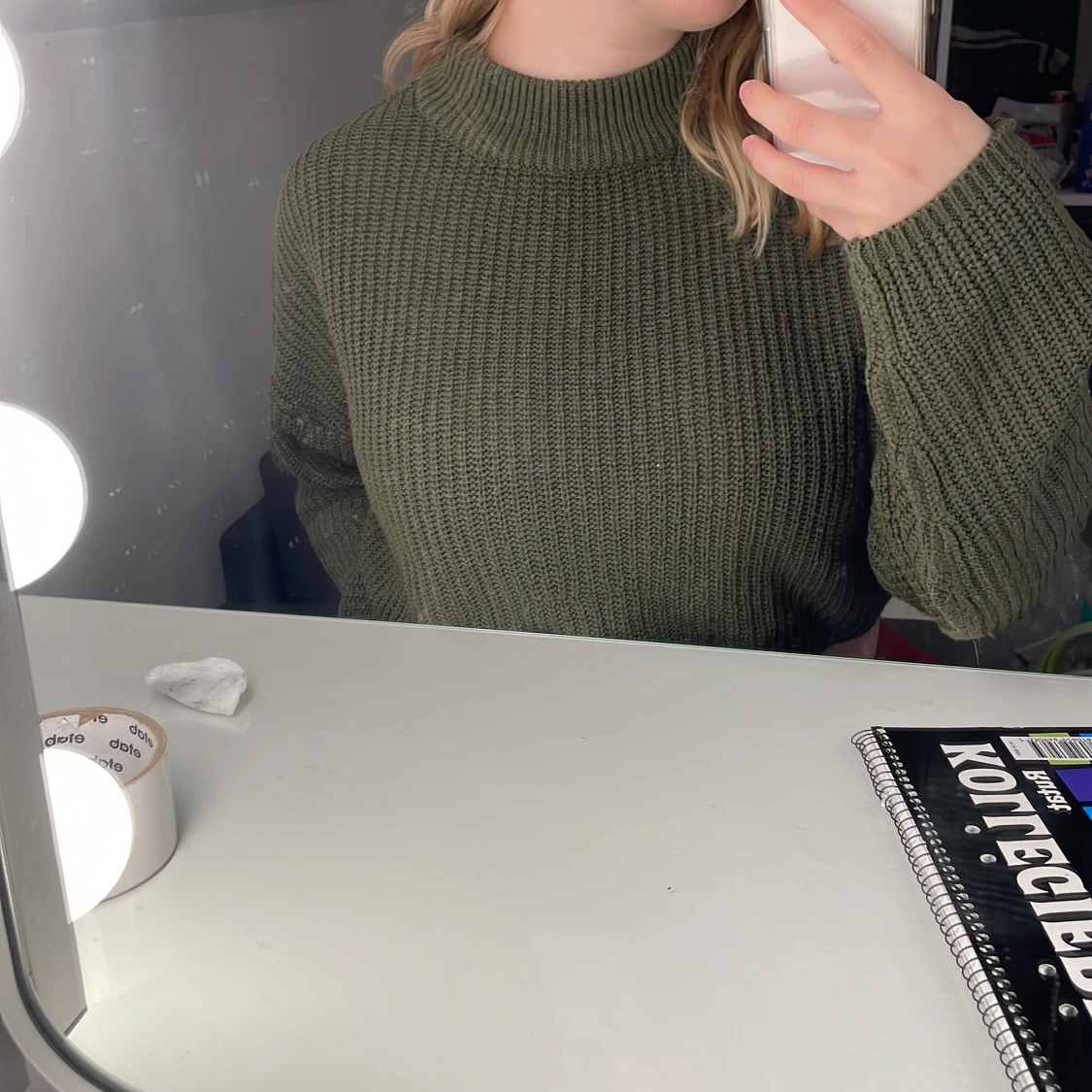 Militärgrön sweatshirt - 90