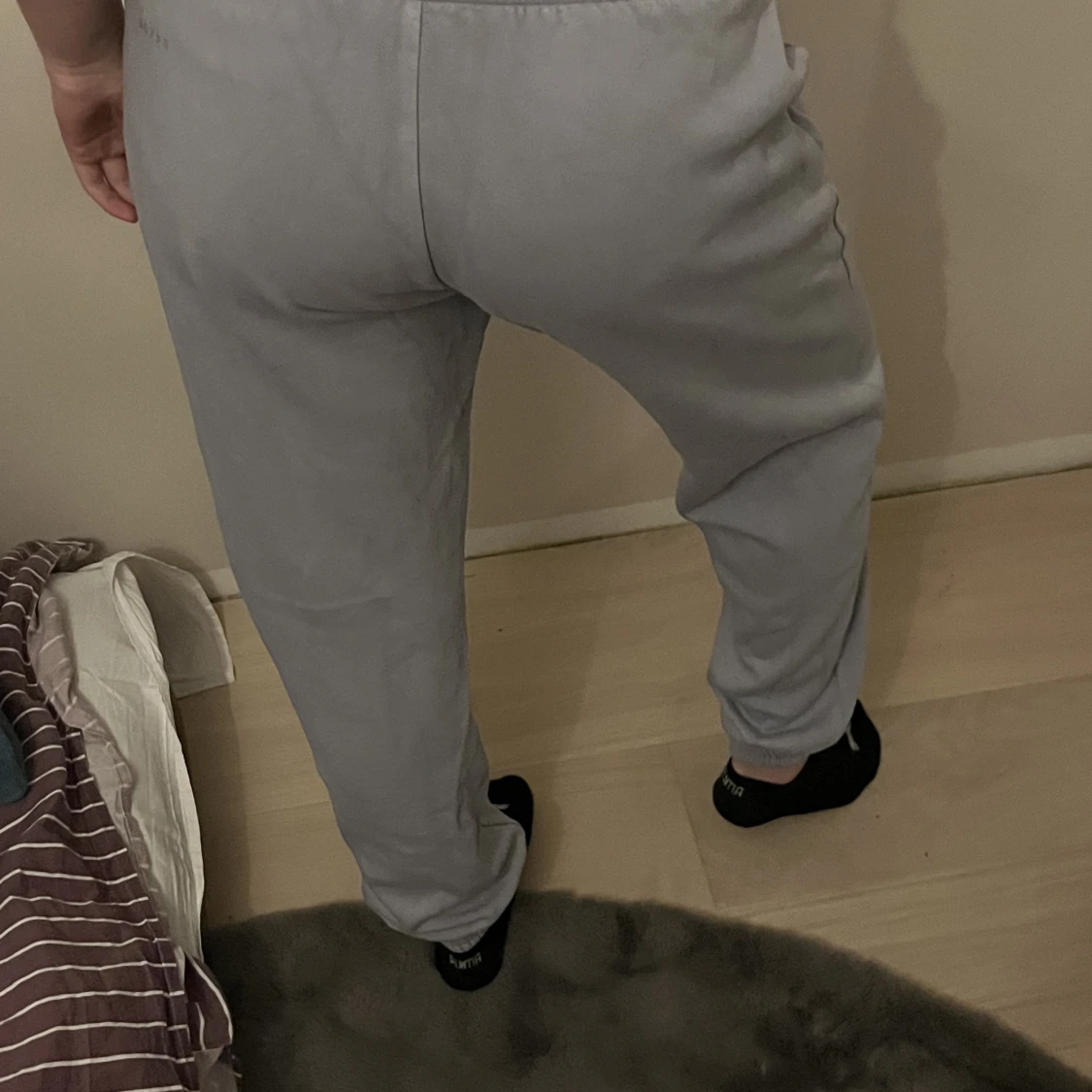 Blåa mjukisbyxor - 90