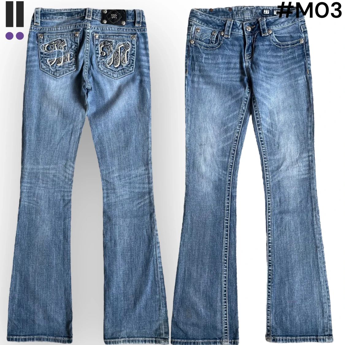 lågmidjade MissMe Bootcut jeans M03 - 90
