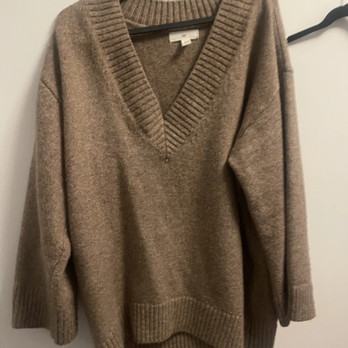 Brun/beige stickad tröja  - 91