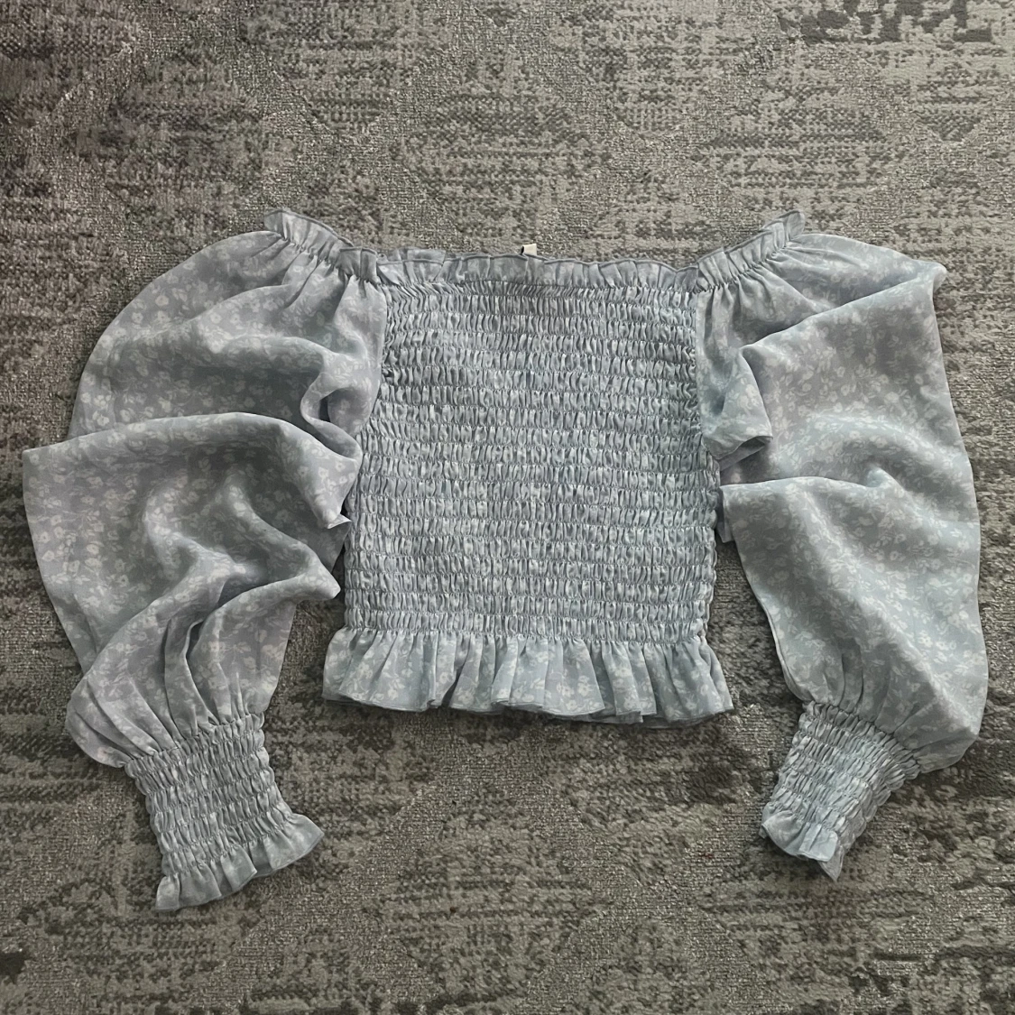 Crop top med långärmad 