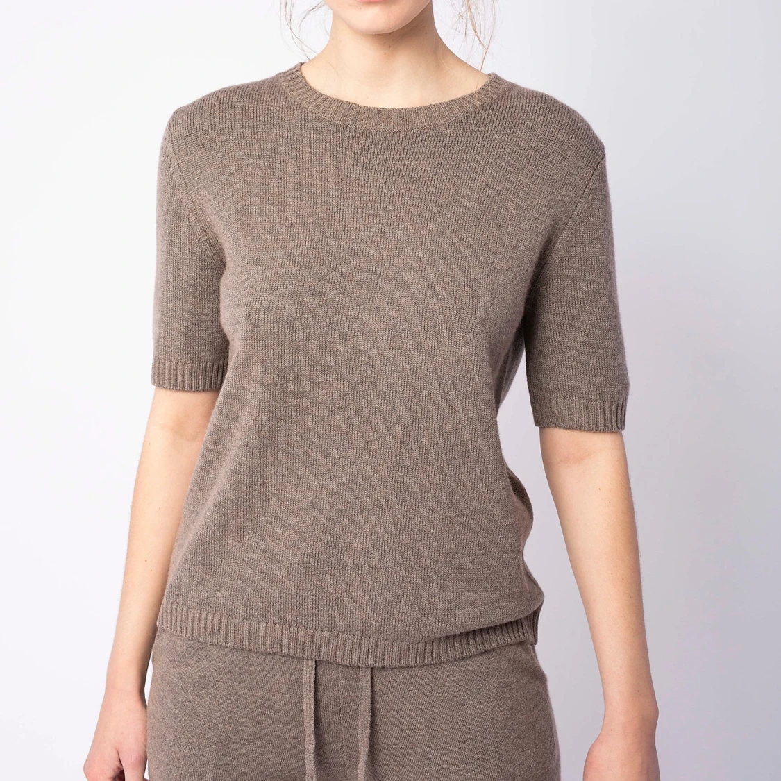 Ull tröja med kort ärm - 90