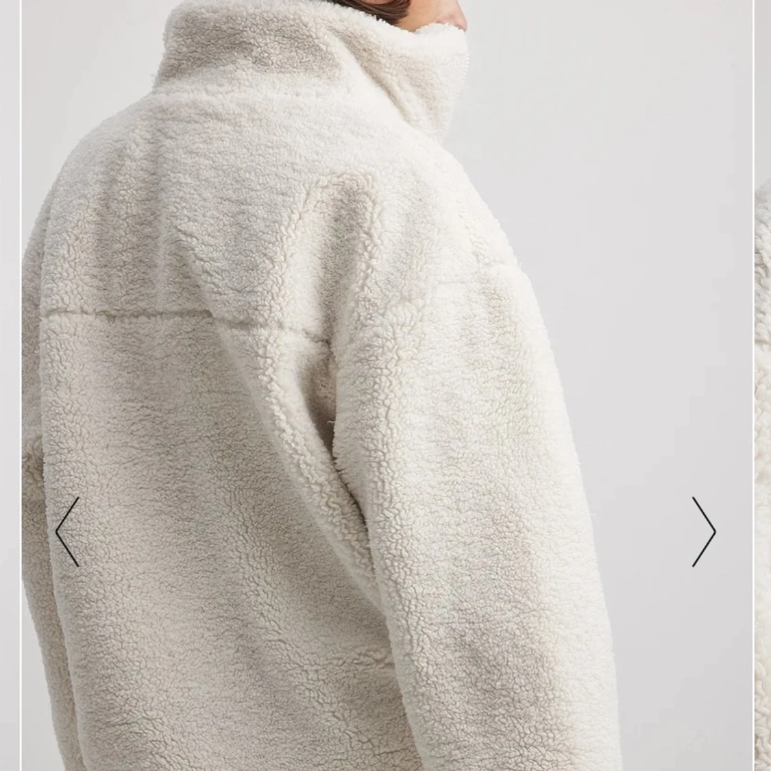 Lång teddyjacka med dragkedja  - 91