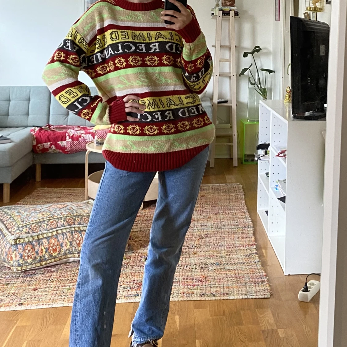 Oversize stickad tröja