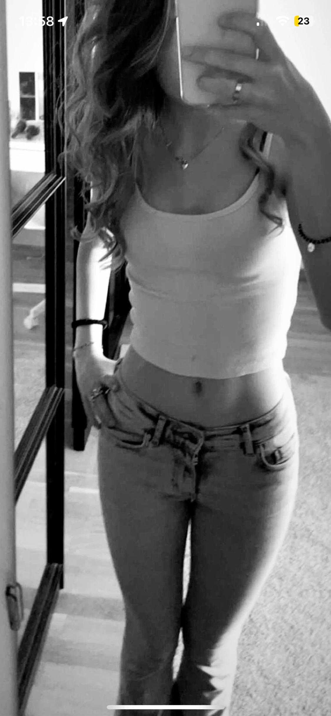 Lågmidjade flare jeans 