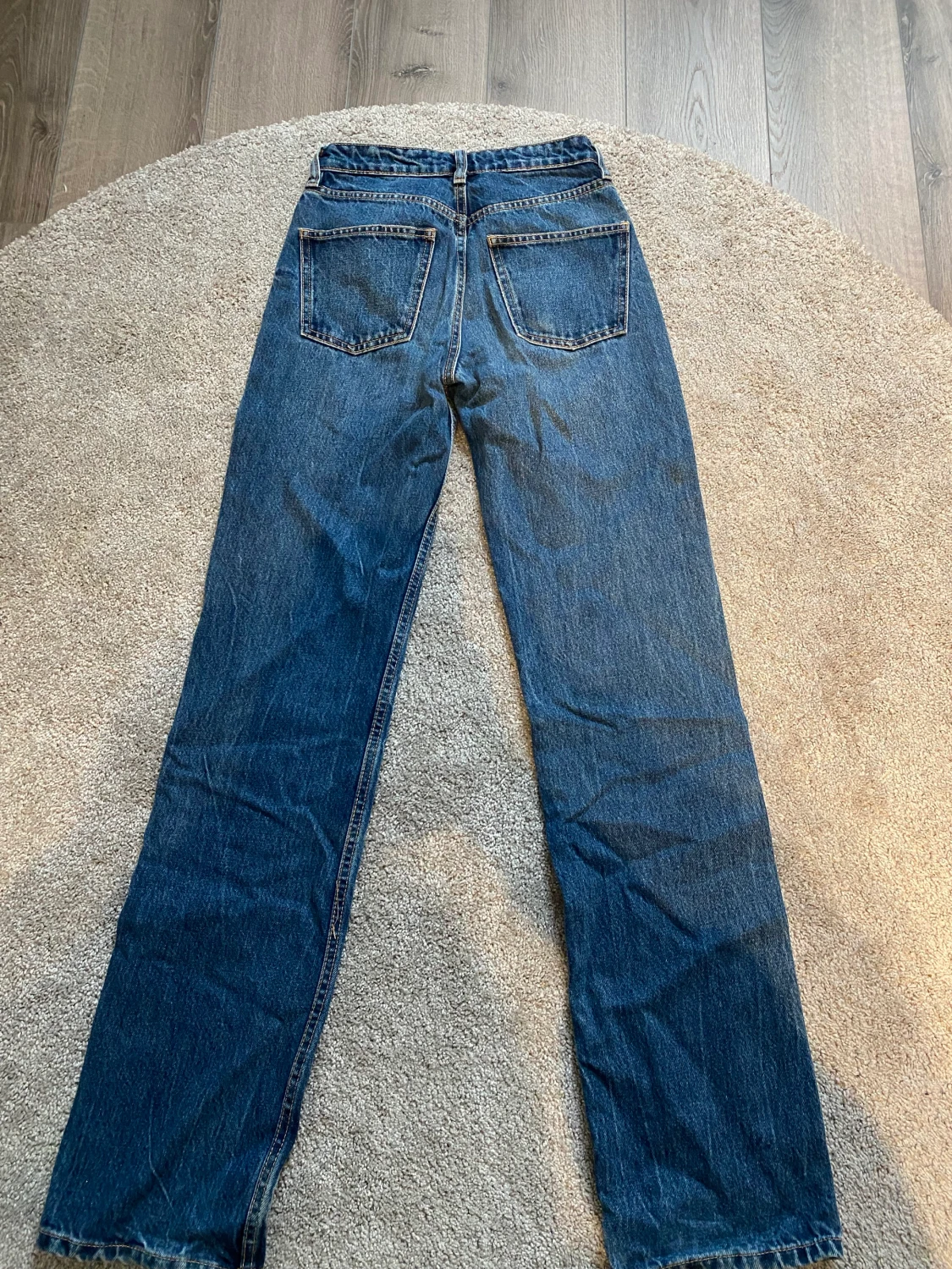 Mid waist jeans mörkblå - 90