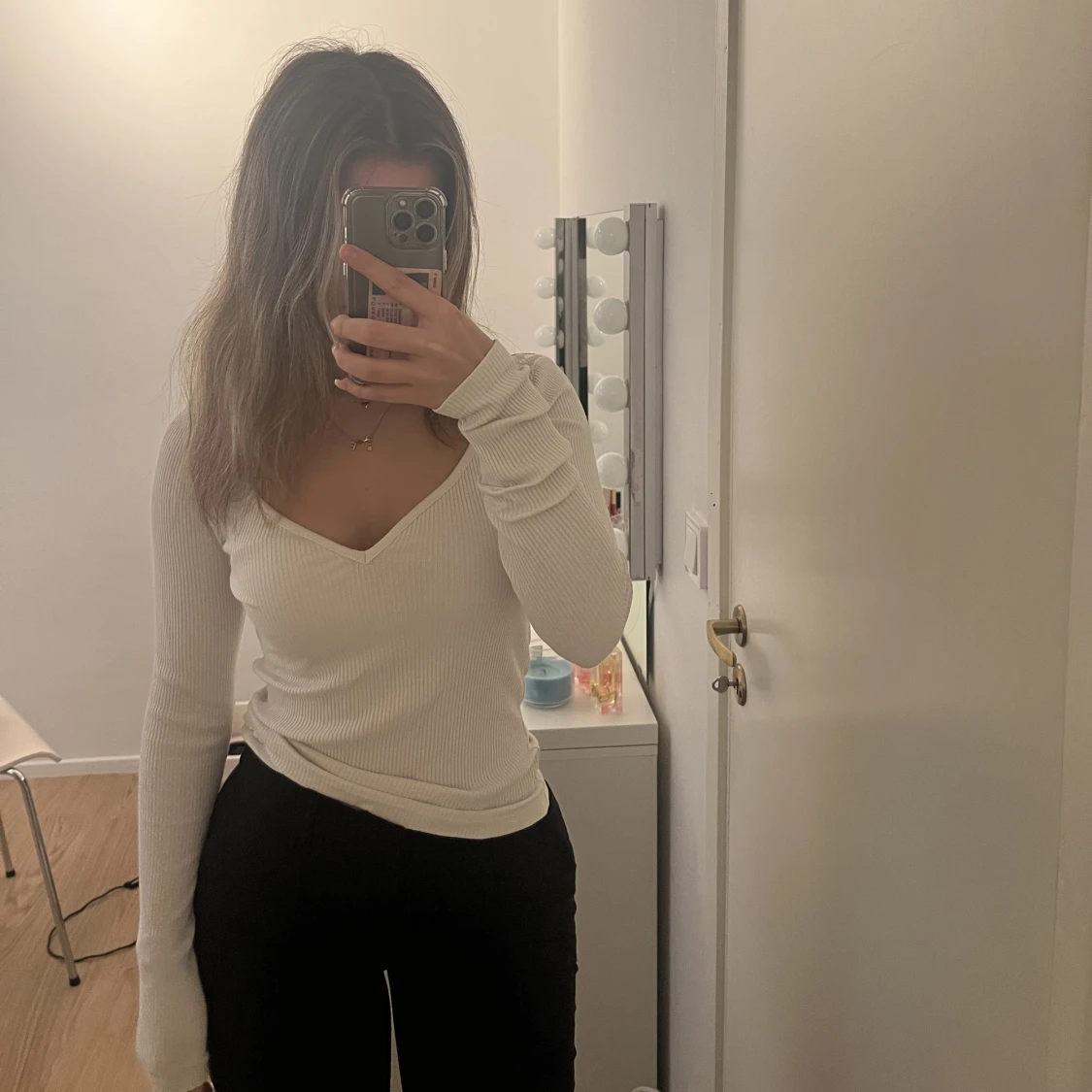 NAKD hjärtformad topp vit 