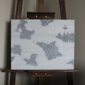 Akvarellcanvas - Akvarellcanvas strl 33X41  Blå/grå i nyansen💙  Betalning via swish!