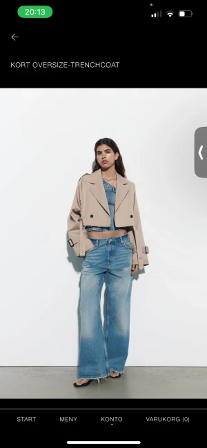 Trenchcoat - Zara jacka, trenchcoat i beige. Storlek xs-s  