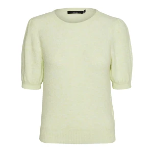 Stickad kortärmad tröja - Gul/grön, stickad kortärmad tröja från Vero Moda. Har lappen kvar (sista bilden är min)