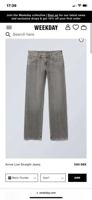 Weekday jeans - Arrow low jeans från weekday i super skick, säljer då de är för små på mig❤️ original pris 590