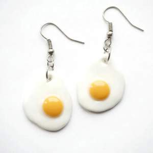 Handmade earrings Fried eggs  Made by me 