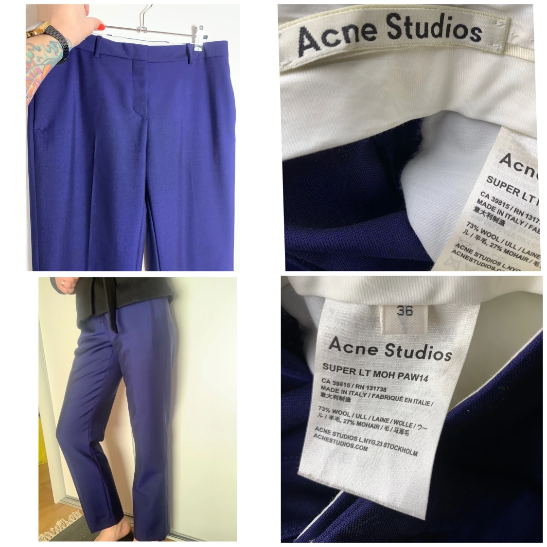 Acne Studios kostymbyxor i Ull o Mohair  - 91