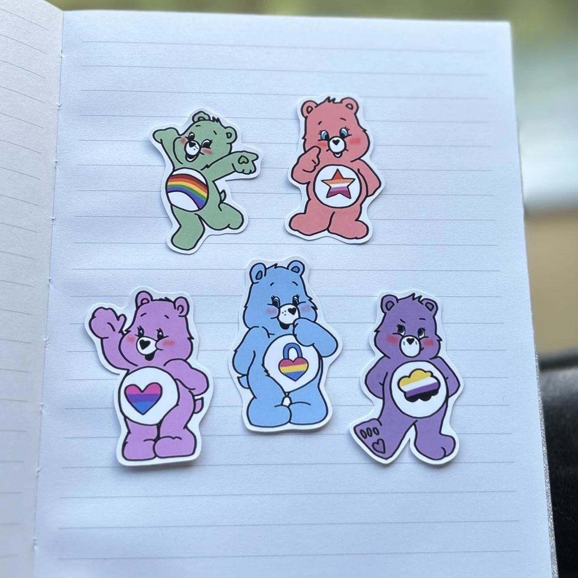 Care bear klistermärken pride 4