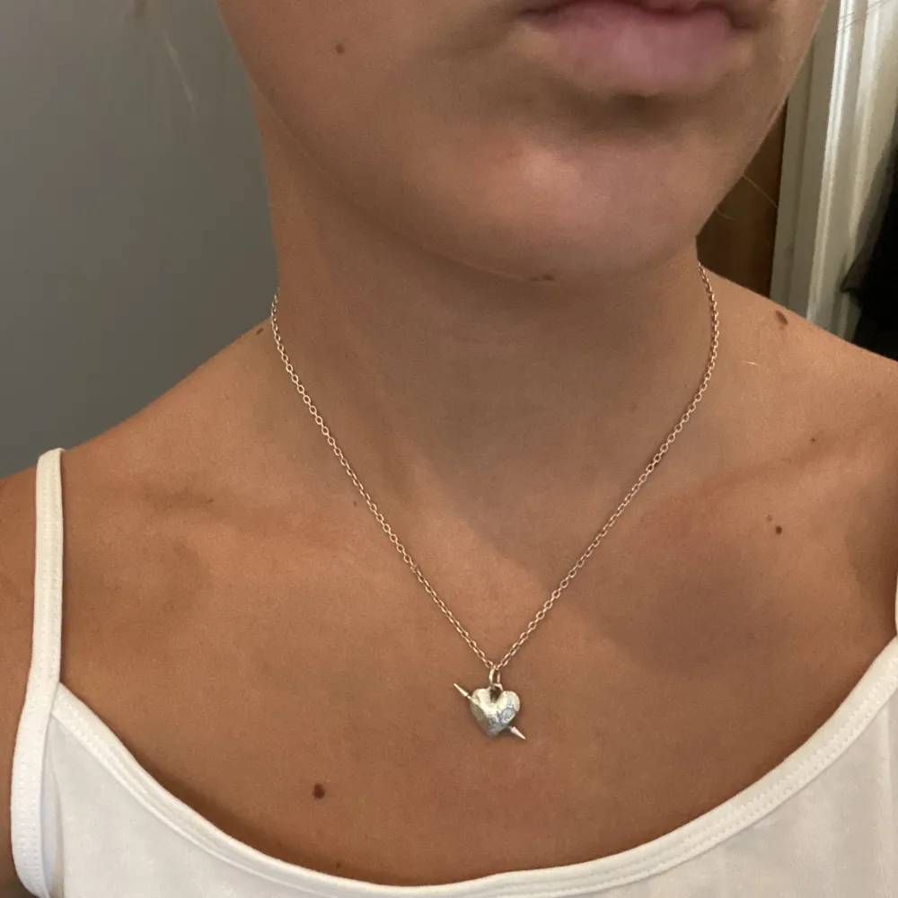 Säljer Maria Nilsdotter halsband ”tuvstarr’s heart neckless. Köpt för ett år sedan men i myckrt bra skick. Möts upp i Stockholm och fraktar❤️❤️ nypris 2795. Accessoarer.