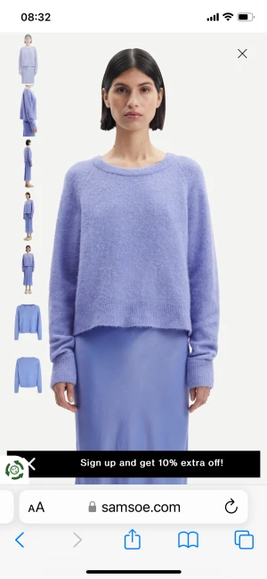 SAMSOE SWEATER - Super fin samsoe stickad tröja som var köpt förra hösten endast använd 1 gång så i super fint skick! Storlek XS-S 