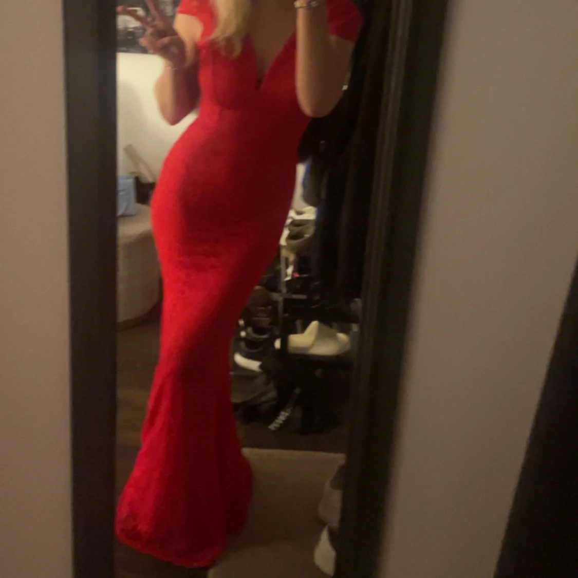 Röd balklänning  - 90