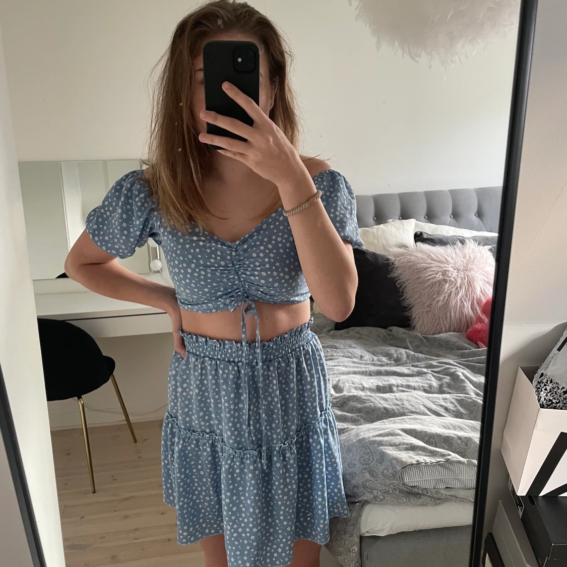 Blommigt 2-delat set  - 90