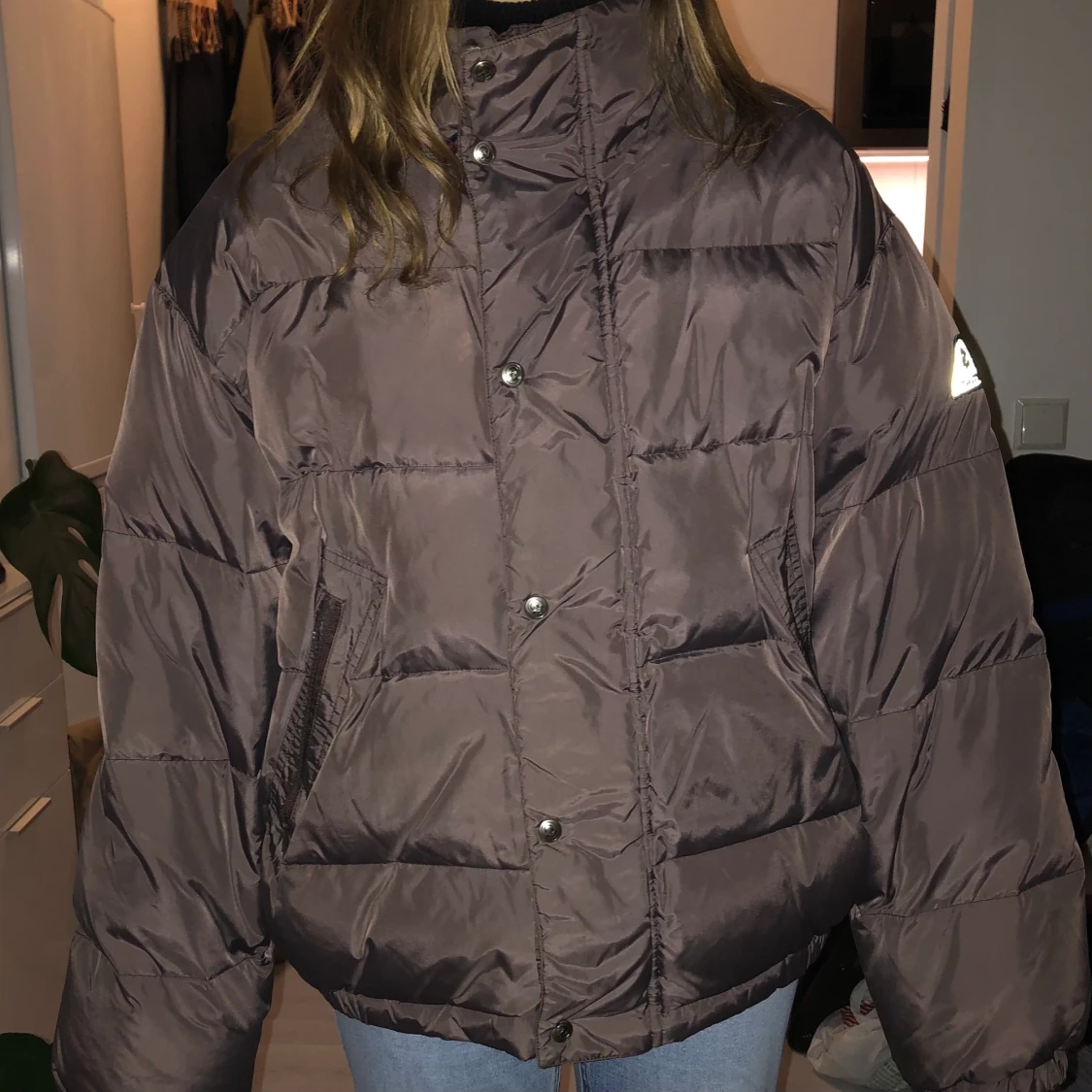 Brun oversize vinterjacka, vintage - 90