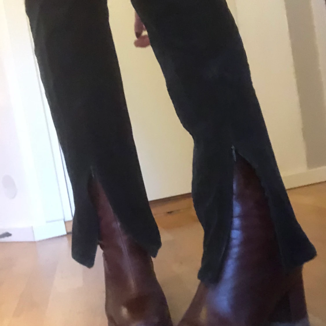 Gröna manchesterbyxor - 90