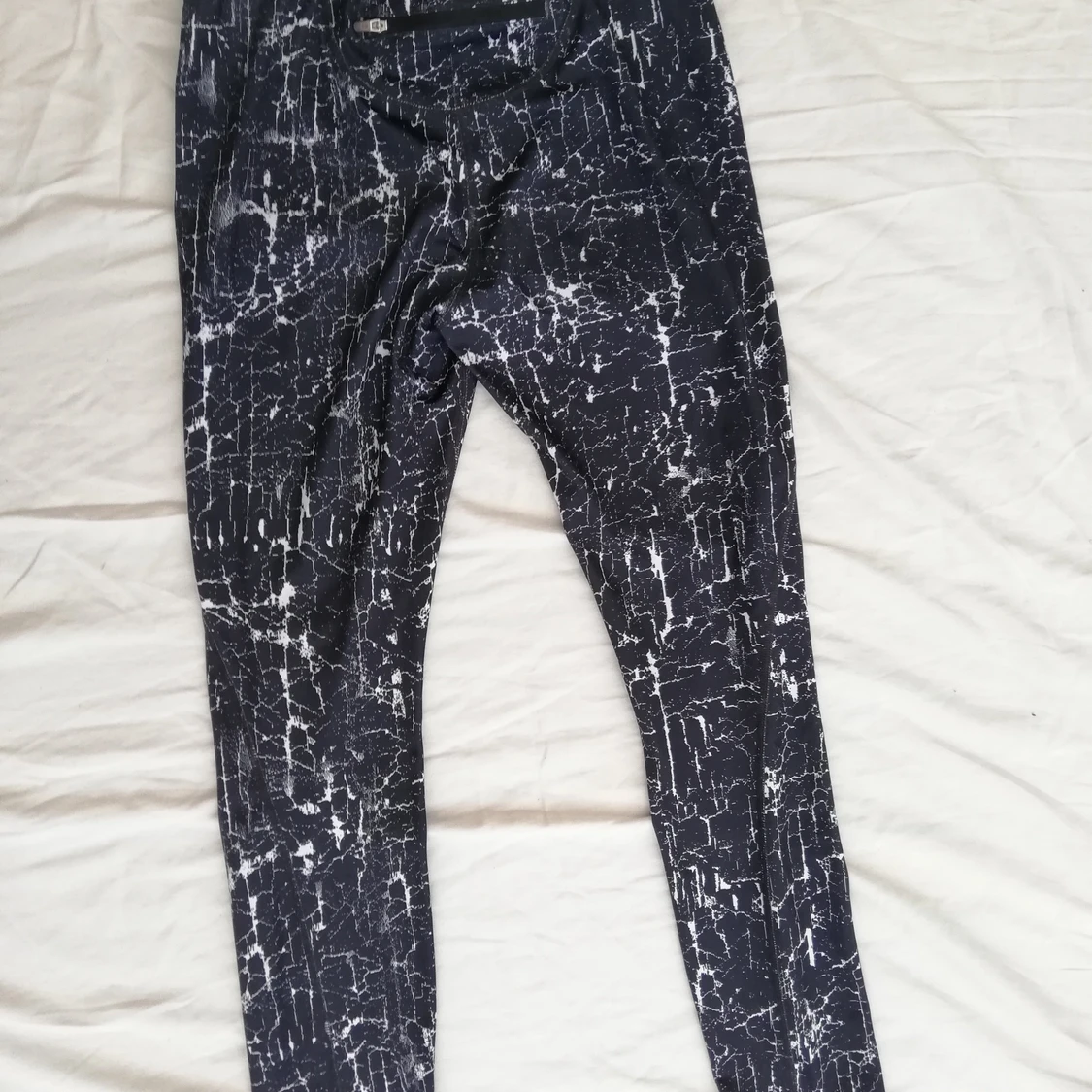 H&M marmorerade träningstights strl S - 90