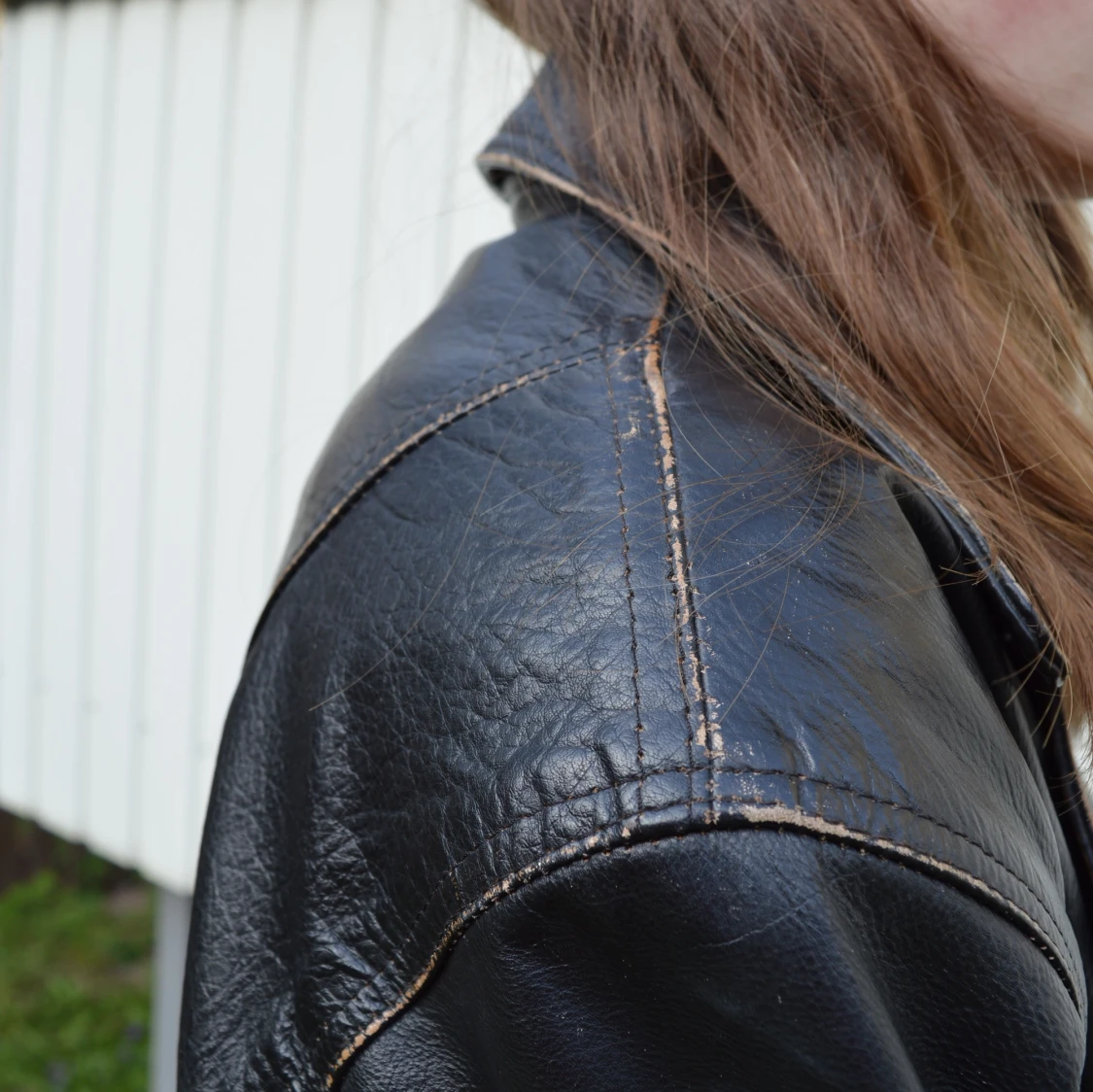 Svart läderjacka 70-tal  - 91