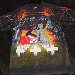 Rare 1991 metallica BROCKUM T-shirt - Rare 1991 metallica BROCKUM full pattern vintage T-shirt size XL  Good vintage condition  Super rare band T-shirt from 1991 Made in the USA