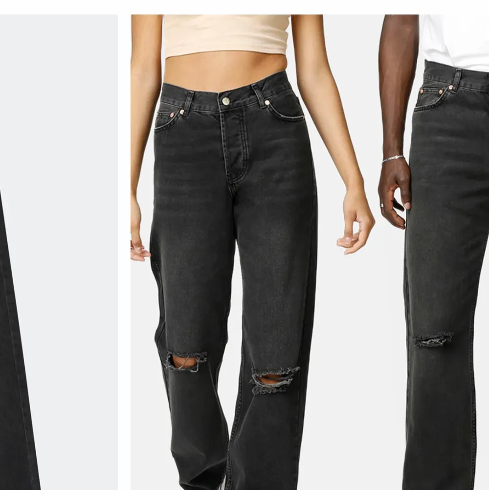 Jättesnygga straight leg jeans från junkyard som jag nu säljer pga att jag tröttnat lite på dom🤍 använda ett par gånger men i fint skick 🤍 . Jeans & Byxor.