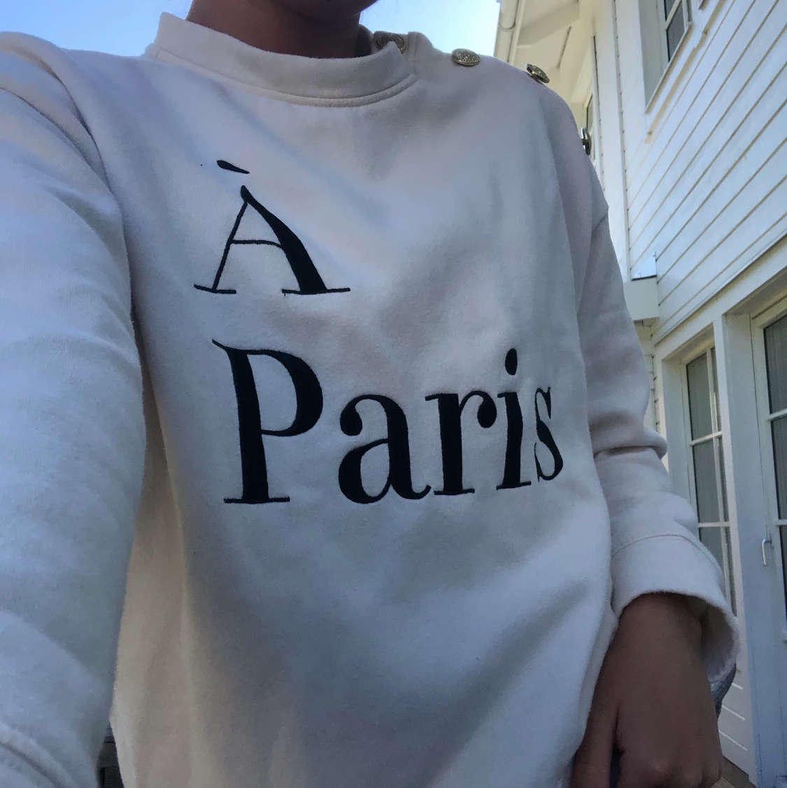 Sweatshirt med knappar!! - 90