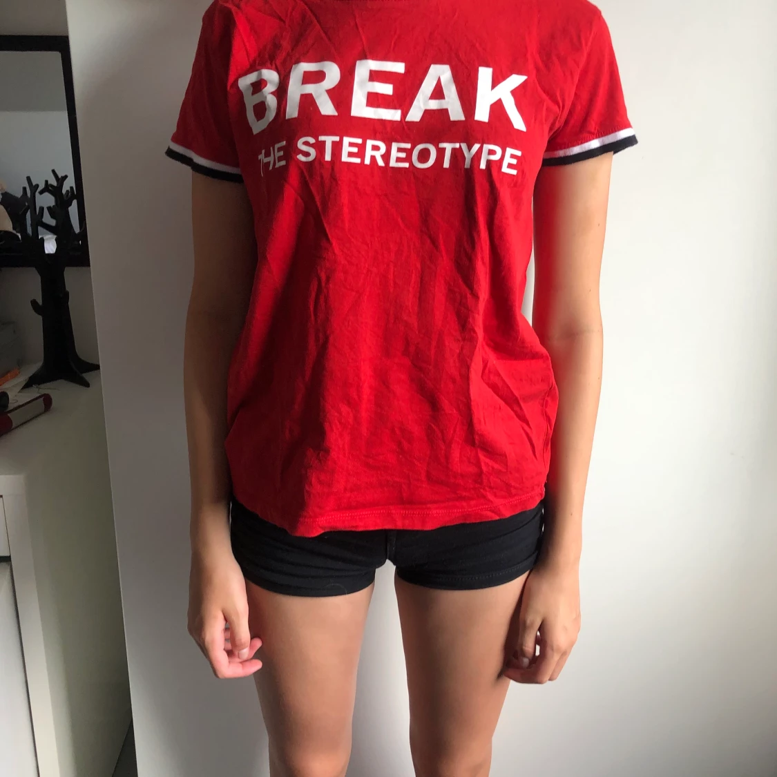 Röd tshirt med tryck