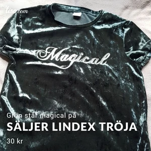 Lindex tröja :) - Den är helt ny men den passade tyvärr inte mig :( den är grön och det står magical på <3och glöm inte att på allt jag sälger så diskuterar vi frakten om ngn vill köpa💕