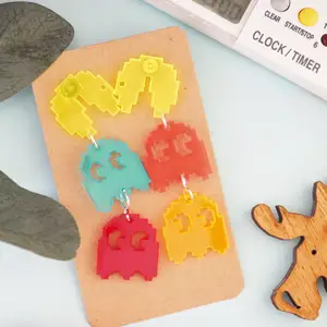Earrings made of resin, pvc - light weight- colorful 