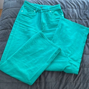 Gröna jeans - Jättefina gröna jeans från Hm i stl 36! De är lite mer åt de gröna hållet i verkligheten! Har använt de va 4-5 gånger! Orginalpris 150 men säljer för 100kr