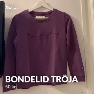 Lila Bondelid sweater, passar xs-s, 50kr + ev frakt eller bud! 