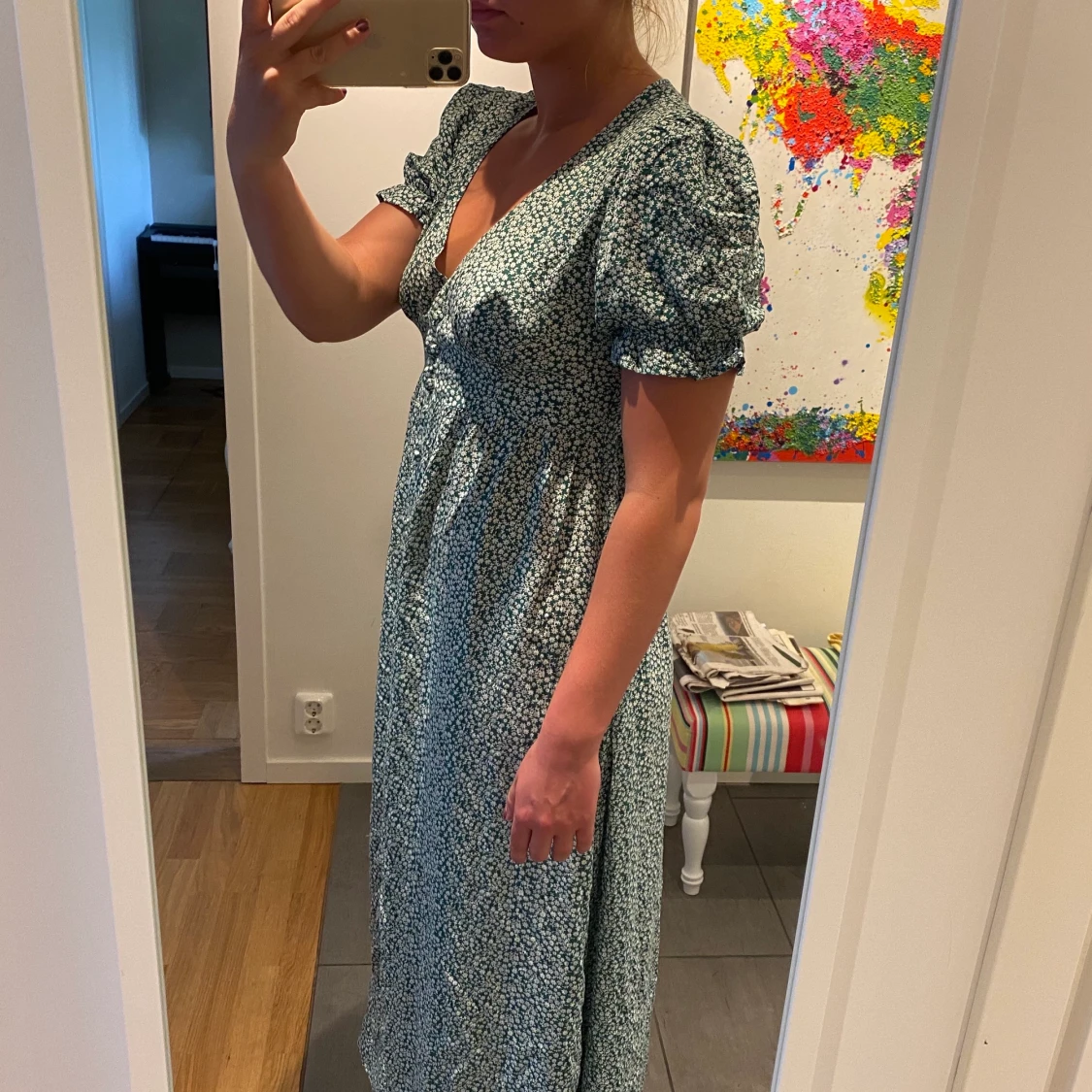 grön klänning  - 90